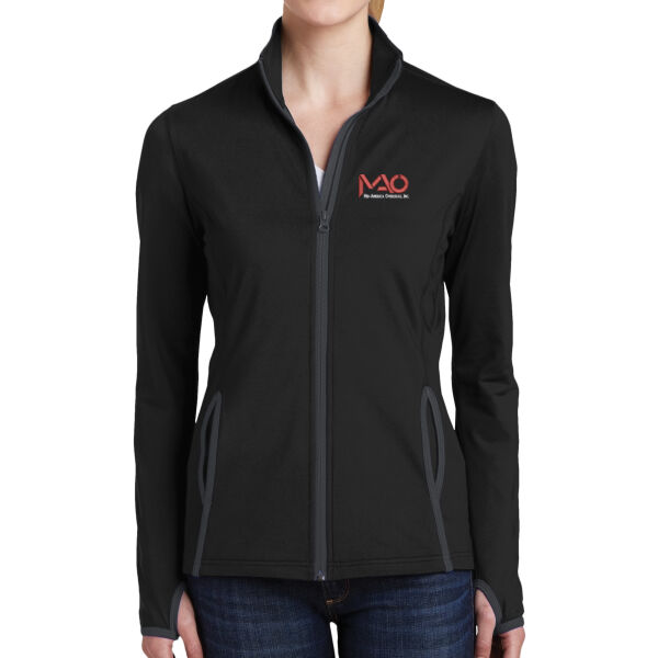  - Ladies Sport Wick ® Stretch Contrast Full Zip Jacket  Thumbnail